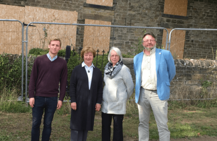 Lee Rowley MP with Cllrs Pat Antcliff, Diana Ruff and Barry Lewis