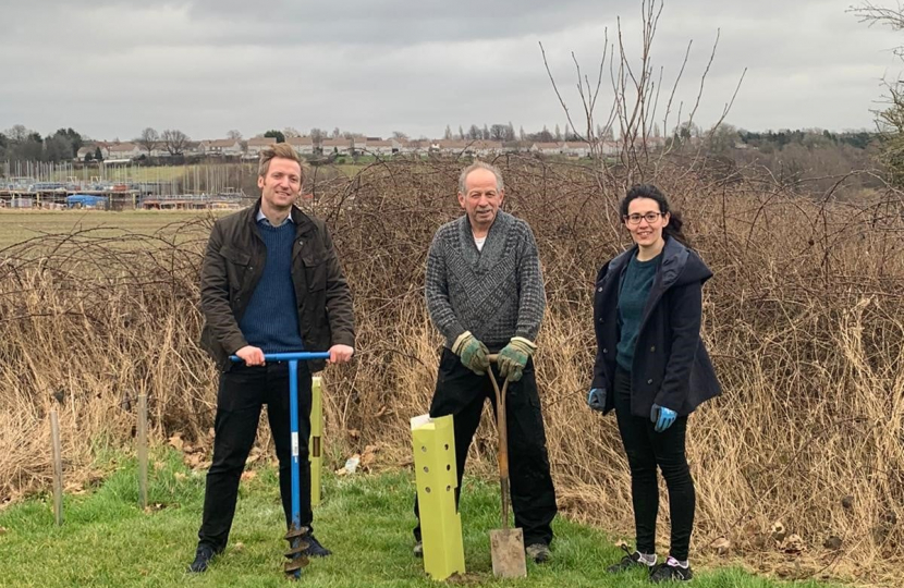 Tree planting in Adlington Park, Wingerworth