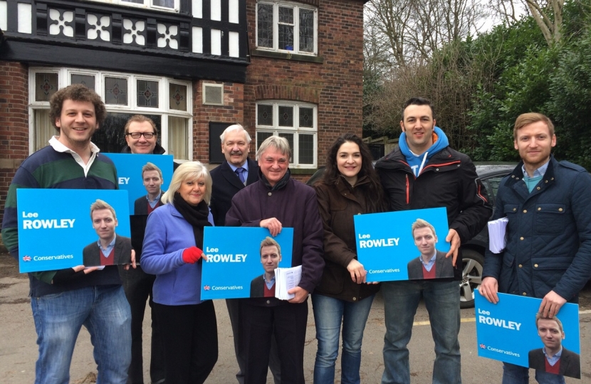 Lee Rowley with North East Derbyshire Campaigners