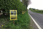 No fracking way signs