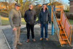 Pictured are Killamarsh Cllrs Steve Clough, David Drabble, Alex Platts at Crofters Close play area