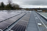 Solar panels on Dronfield Sports Centre roof