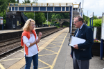 Marie Philip & Philip Wright at Dronfield Rail Station Platform