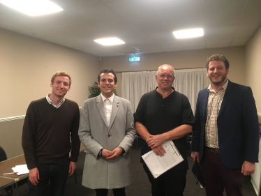 Cllr Jeremy Kenyon at the Eckington By-election Count