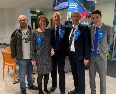 Bolsover Conservatives at the counting of the votes May 2019